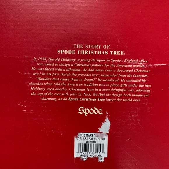 Spode Christmas Tree glass bowl-with box - Picture 6 of 6